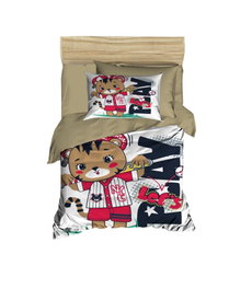 L'essentiel linge de maison PH144 Juego Funda Nórdica Bebé 100x150cm, Microsatín y Algodón, Ideal Habitación Infantil